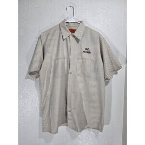 Vintage 90s Miller Button Up Shirt Size LARGE Short Sleeve